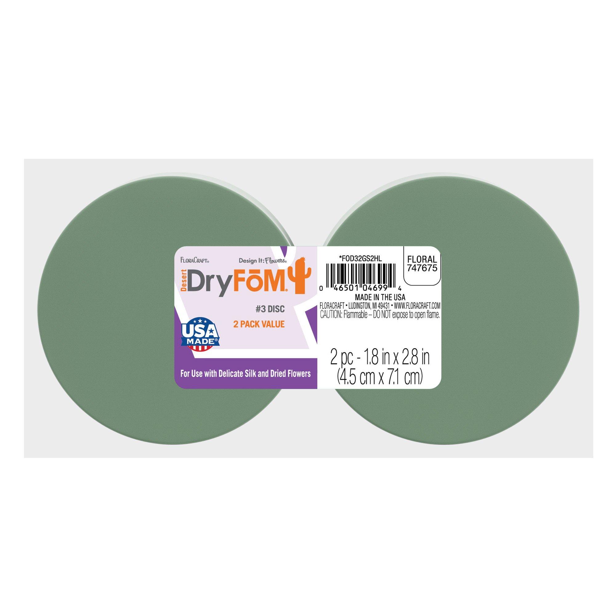 Desert DryFoM Foam Discs 2.8" x 1.9" dimensions view 1