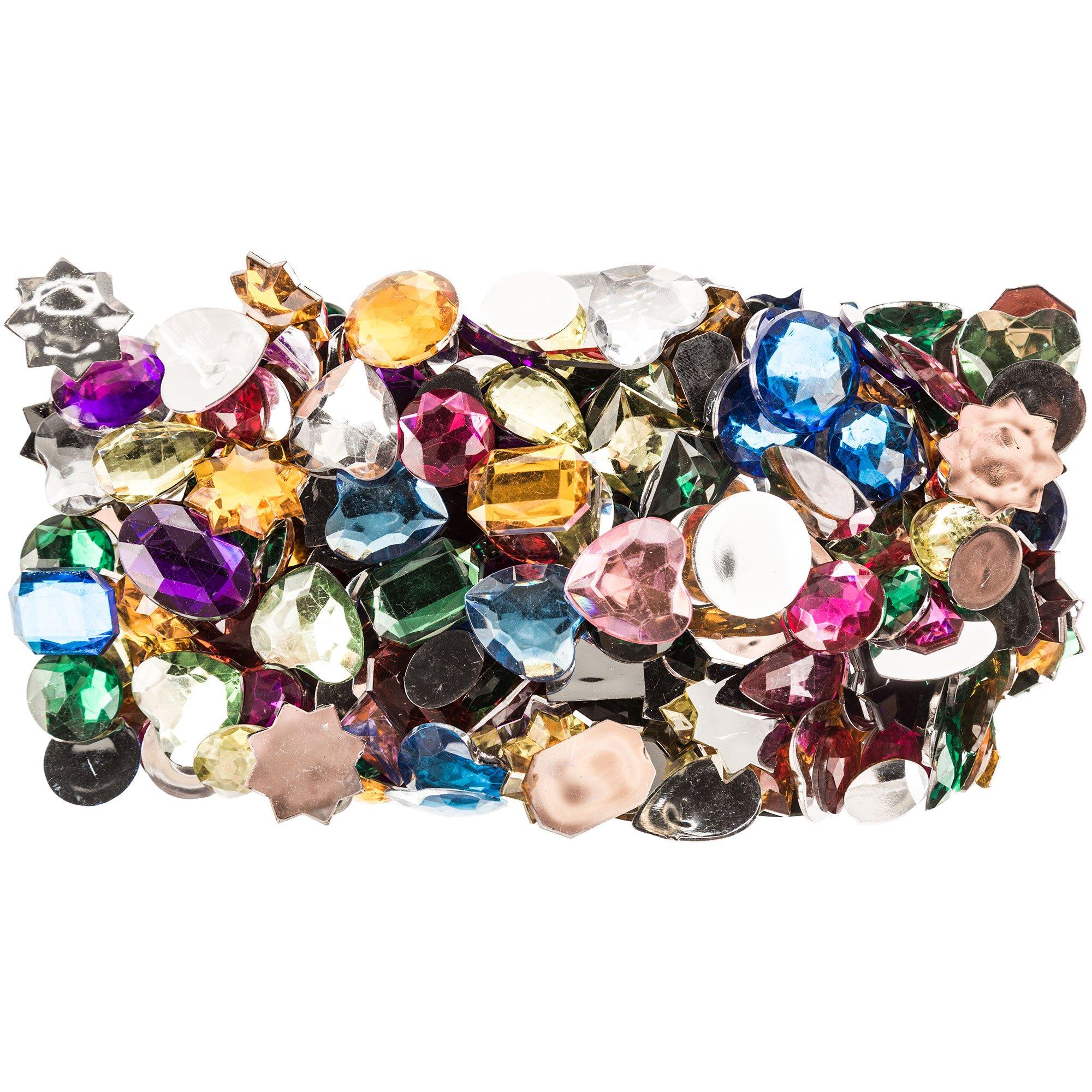 YYCRAFT Bulk Acrylic Gemstone Flatback Rhinestones Jewels for Crafting Gems  Assorted Colors, Shapes, and Sizes,Style 19