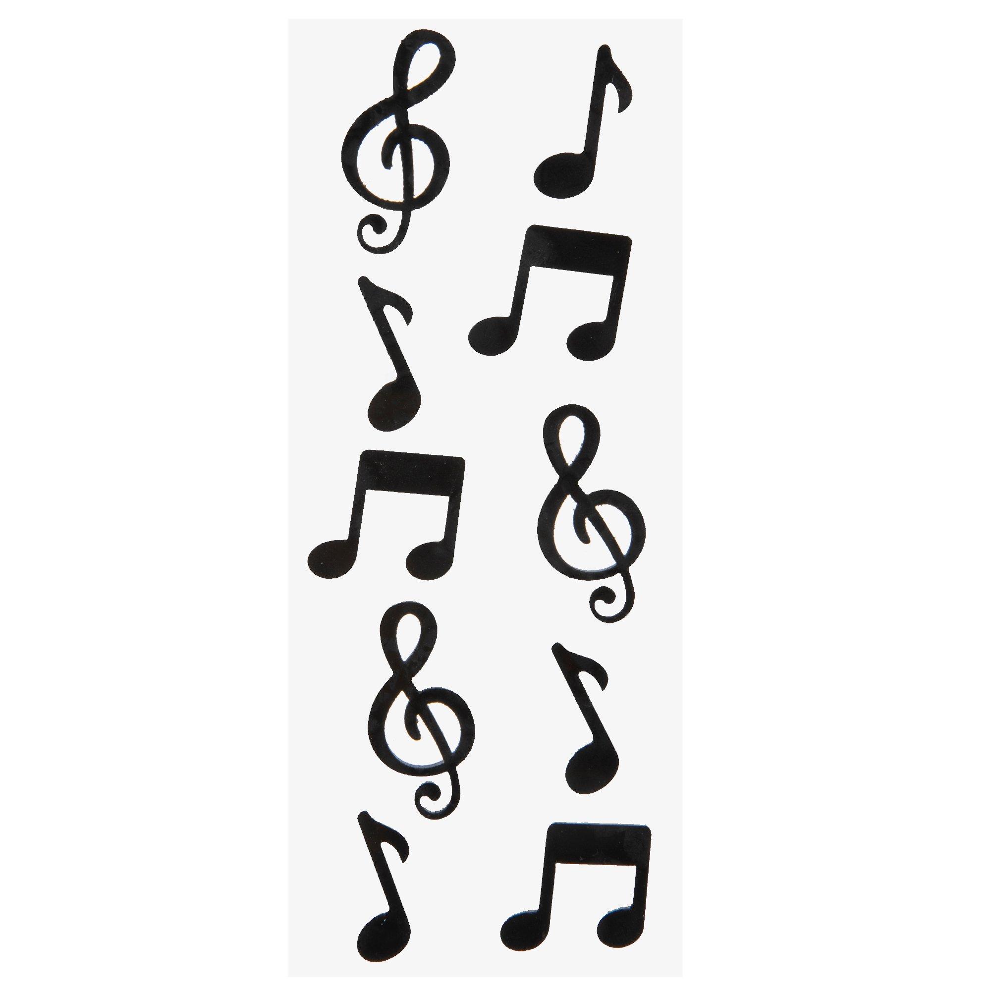 Black Music Notes 3D Stickers Hobby Lobby 750497