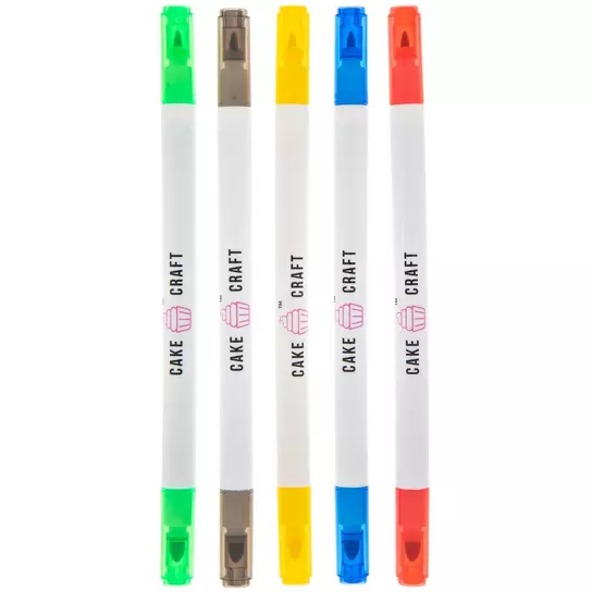 Cake Craft Primary Colors Edible Ink Markers - 5 ct