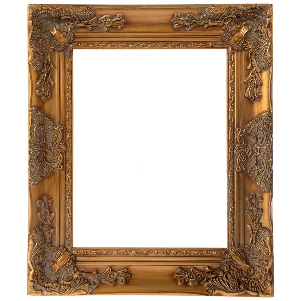Antique Gold Wood Open Frame