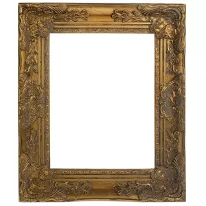 Antique Gold Wood Open Frame