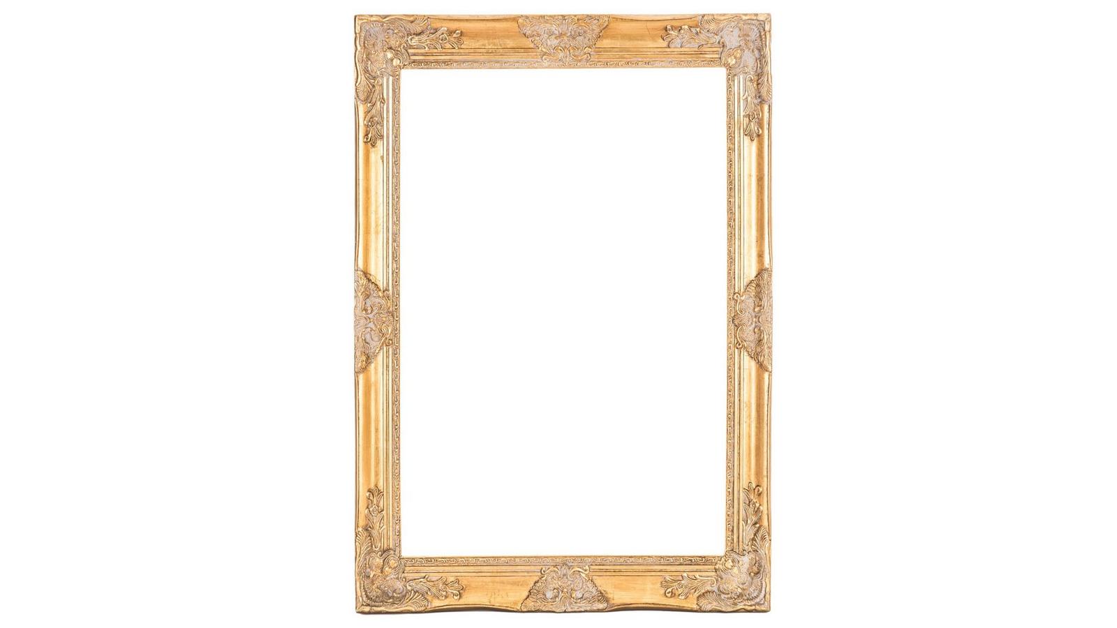 Antique Gold Wood Open Frame