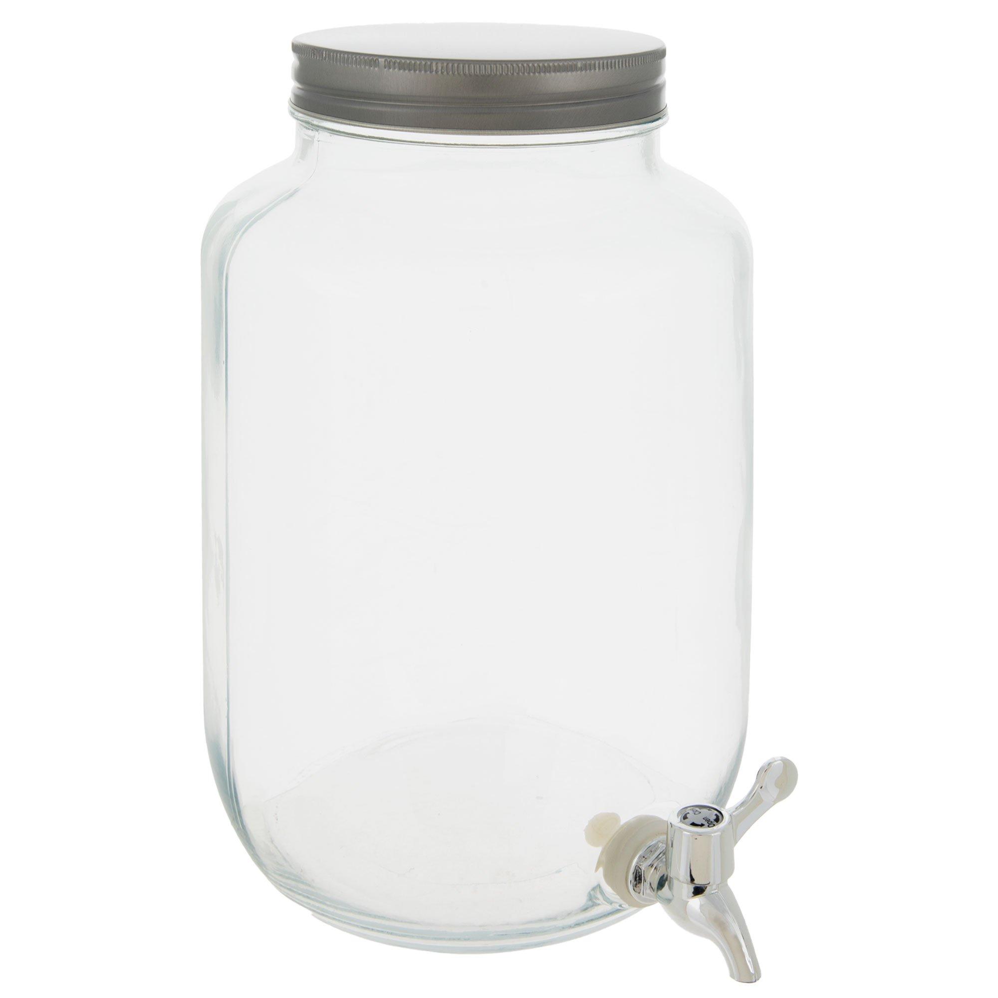 The BEST 2 Gallon (Large) Glass Beverage Dispenser w Stainless