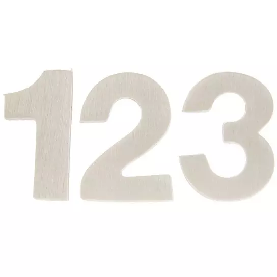 Simple Sans Wood Numbers, Hobby Lobby