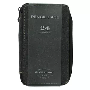 Black Canvas Pencil Case