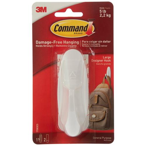 White Command Designer Hook - Large