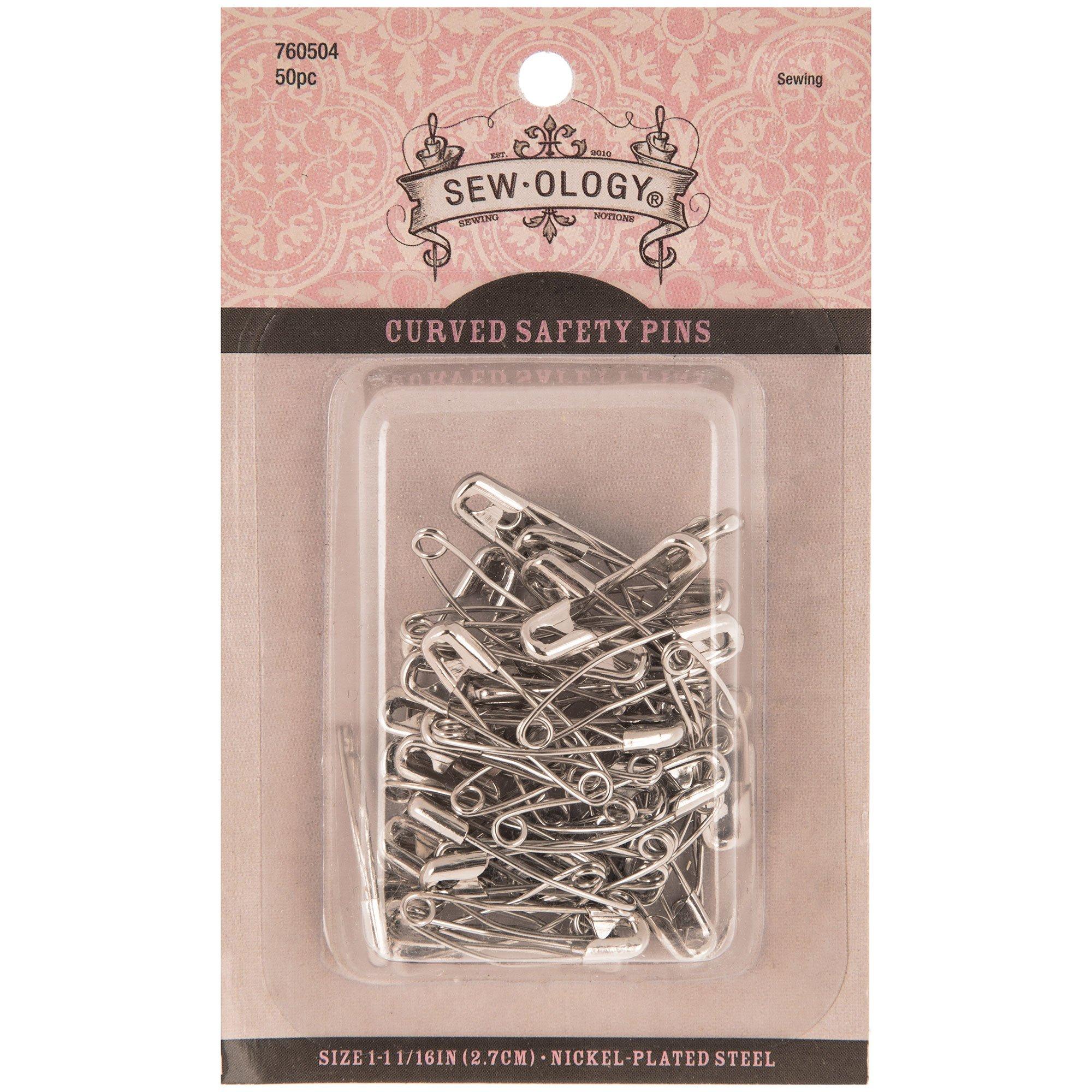 Nickel Curved Safety Pins Size 1 Hobby Lobby 760504