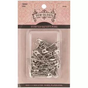 Dritz 2-Inch Quilter's, 40 Count, Nickel-Plated Steel Safety Pins, Size 3