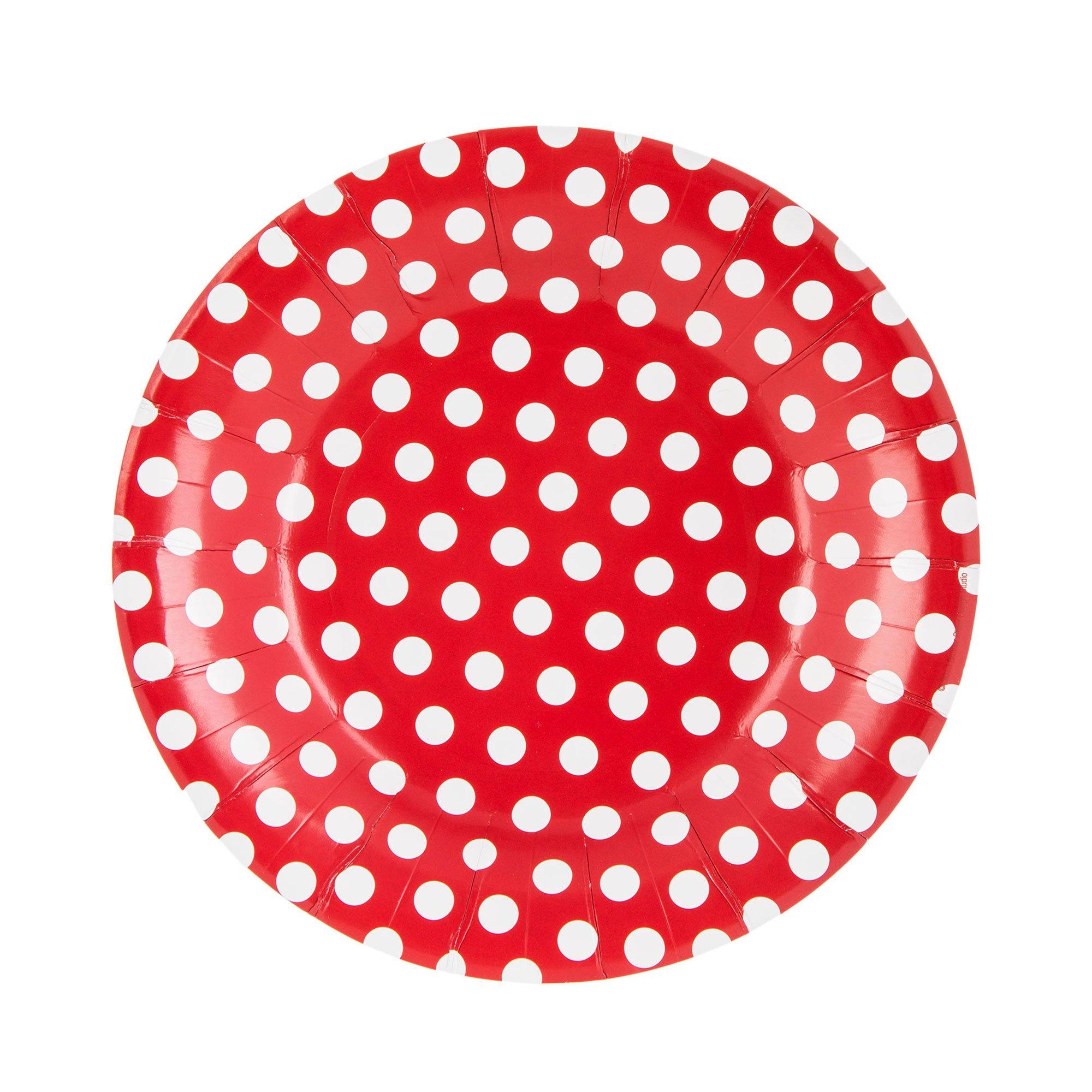 Red and White Polka Dot Small Paper Squeeze Cups Set of 20 - Modern Lola