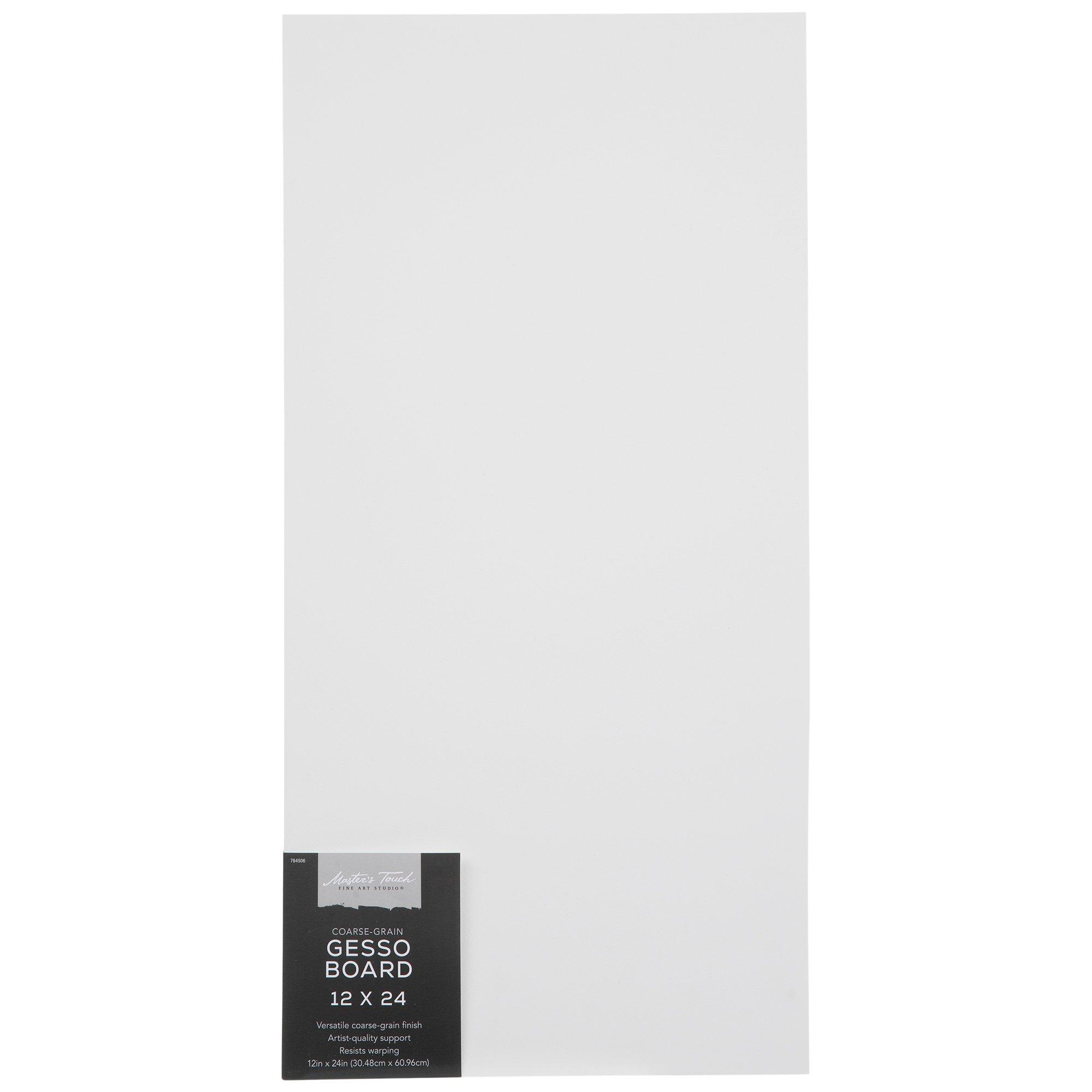 Master's Touch White Cradled Artist Gesso Board 12" x 24" dimensions view 1
