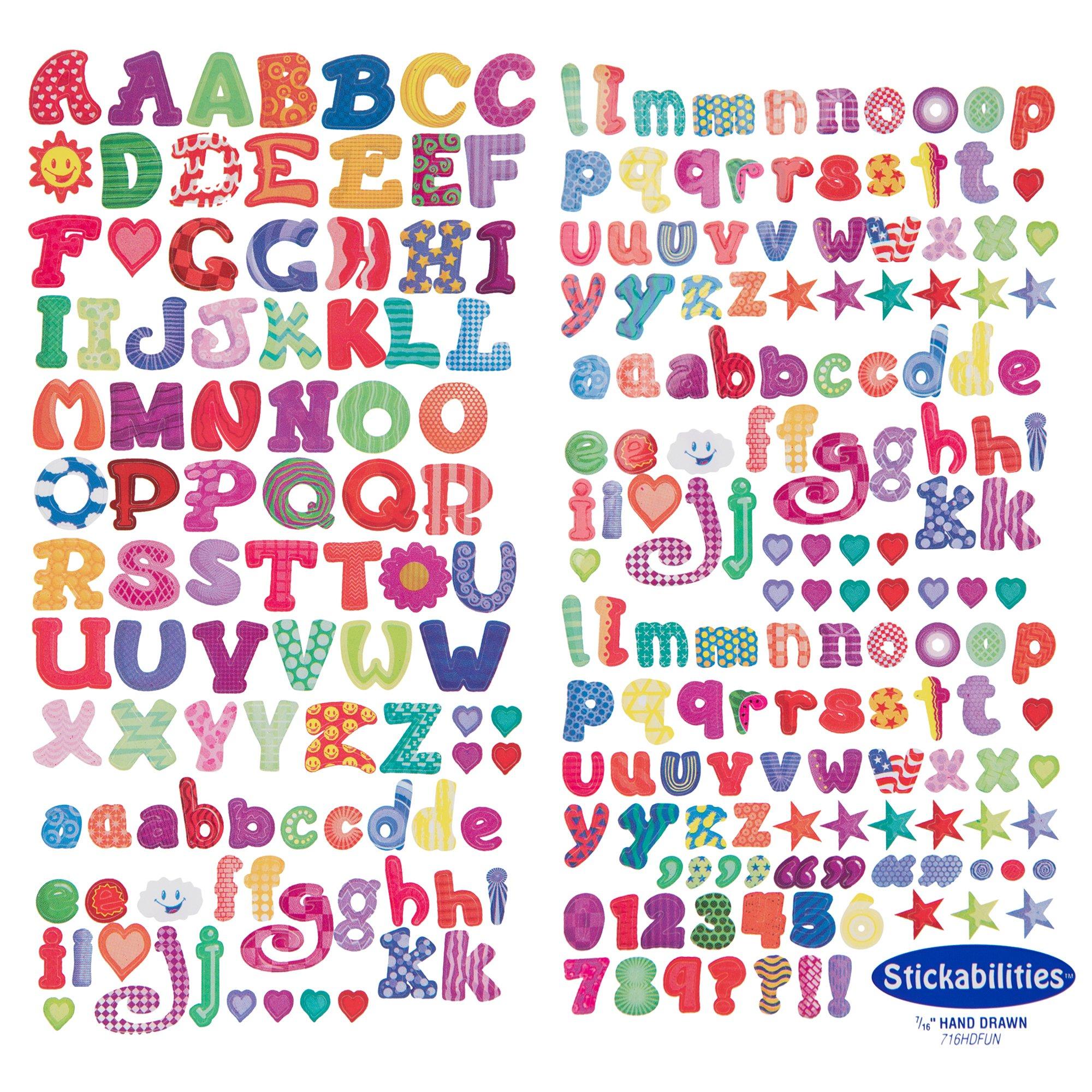Patterned Alphabet Stickers