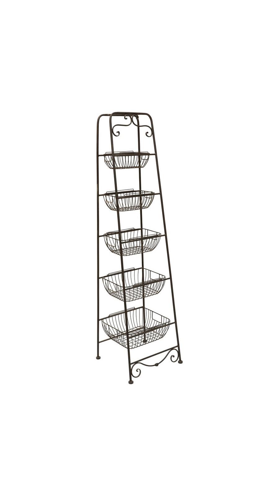 Black Five-Tiered Metal Basket Stand | Hobby Lobby | 764951