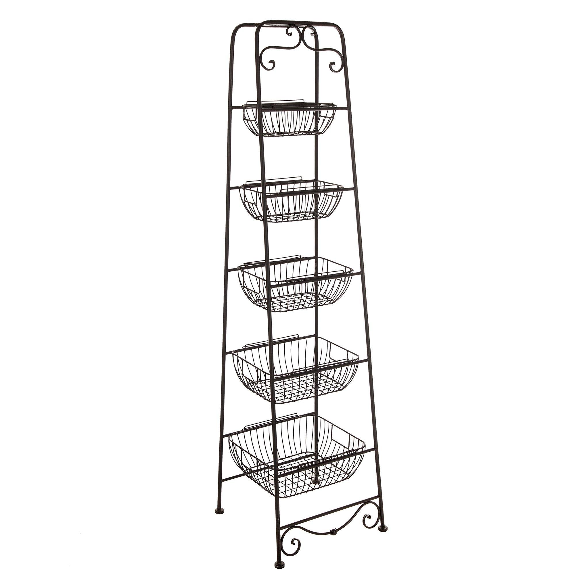 Black Five Tiered Metal Basket Stand Hobby Lobby 764951