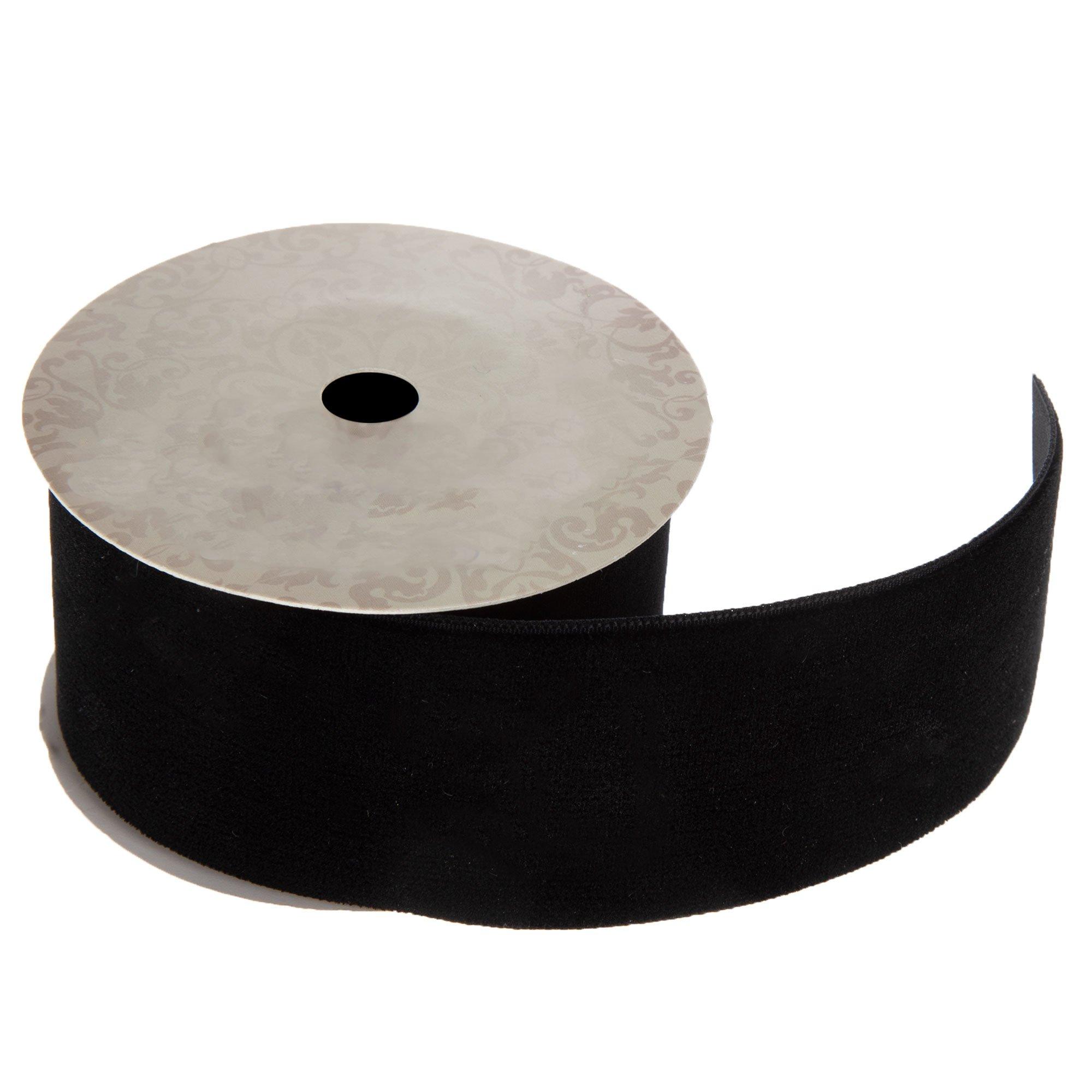 2cm width black elastic velvet ribbon