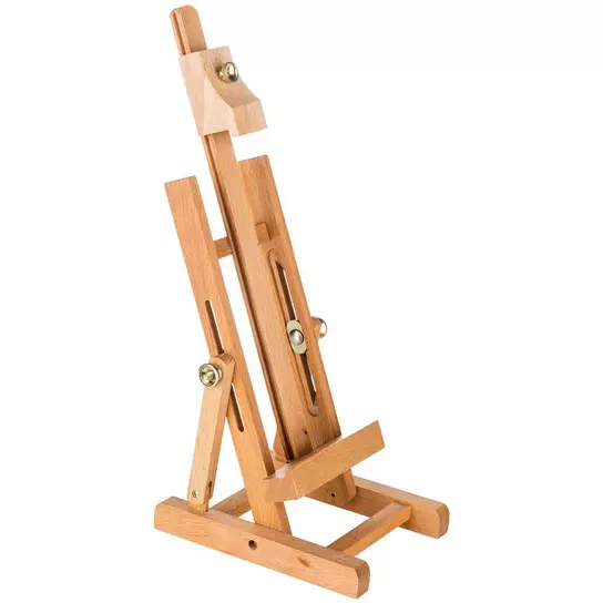 Beechwood Table Easel- Adjustable with Palette and Storage- 7 Elements