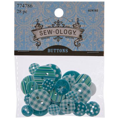 Patterned Round Buttons