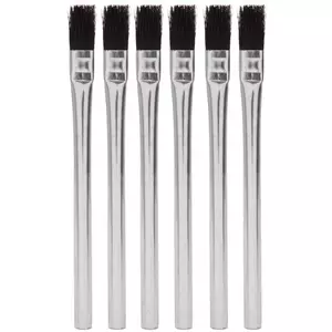 6 piece 6 Metal Craft Hobby Glue Acid Brush Set Small Bristle Parts  Cleaning