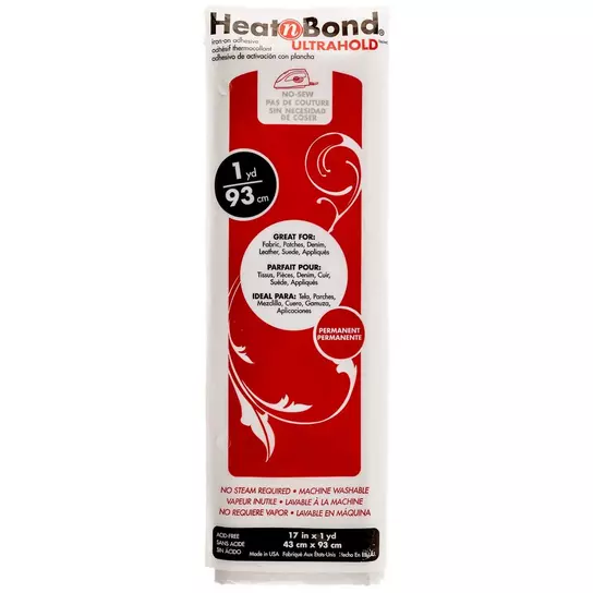 Heat-n-Bond Ultrahold Iron-On Adhesive-White 17 X 75 Yard