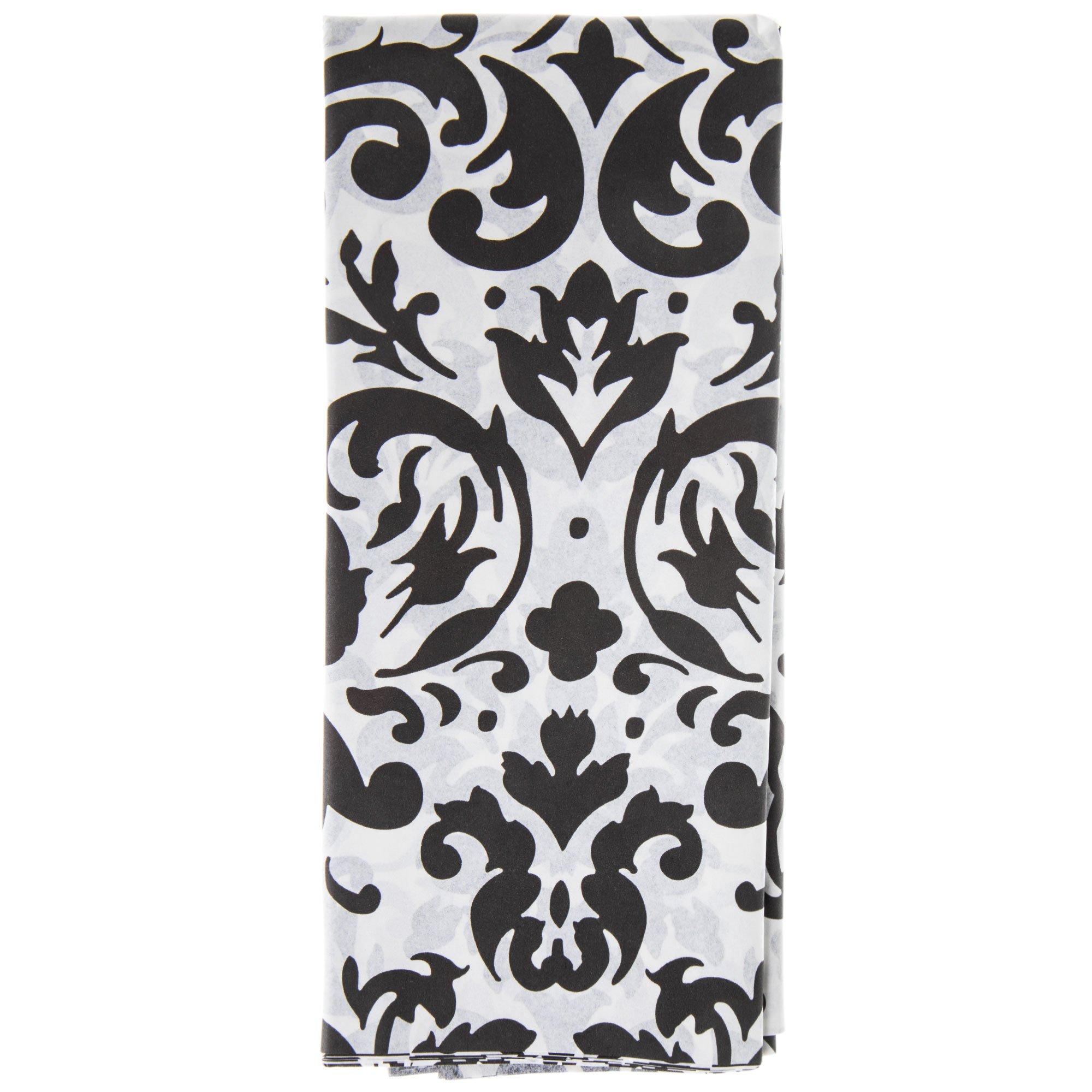 White & Black Damask Tissue Paper Hobby Lobby 785469