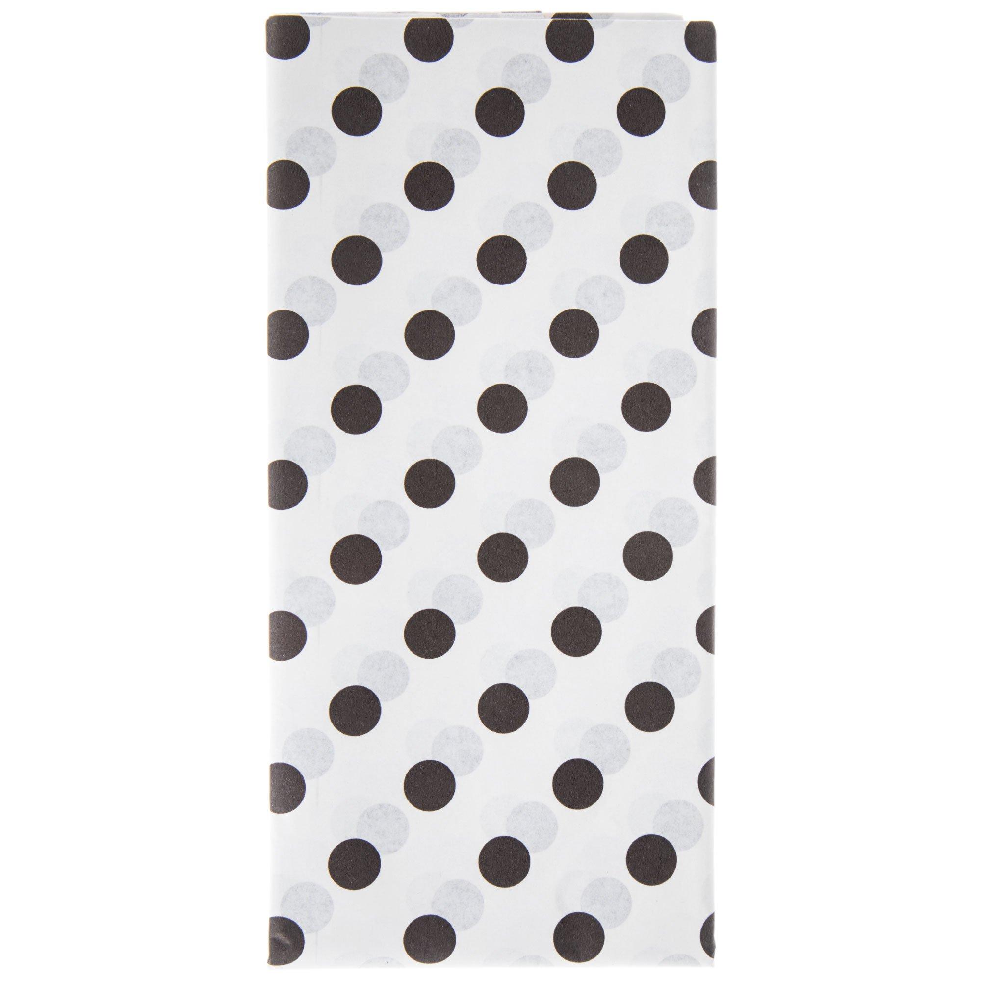 White & Black Polka Dot Tissue Paper Hobby Lobby 785824