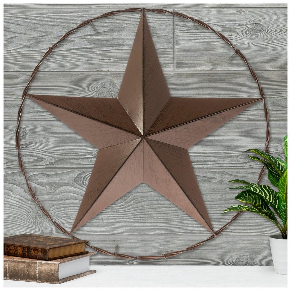 Star Barbed Wire Metal Wall Decor