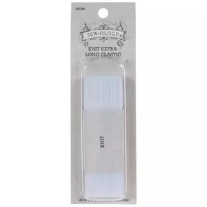 White Extra Long Knit Elastic - 1"
