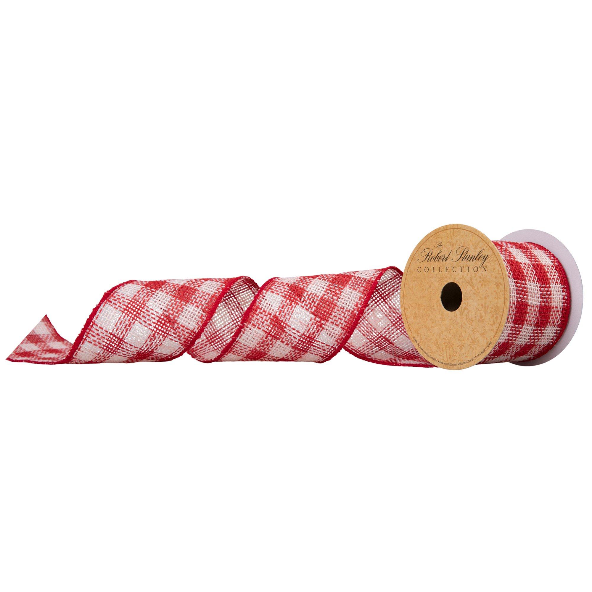 Plaid Burlap Ribbon 3" Hobby Lobby 795674