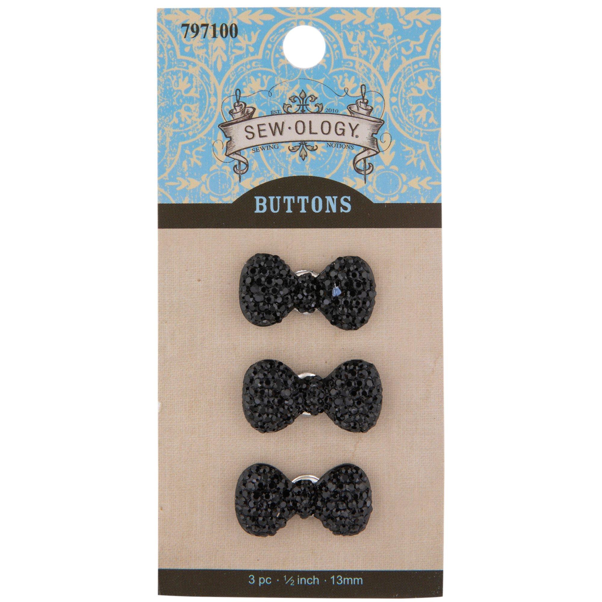 Rhinestone Bow Shank Buttons Hobby Lobby 797100