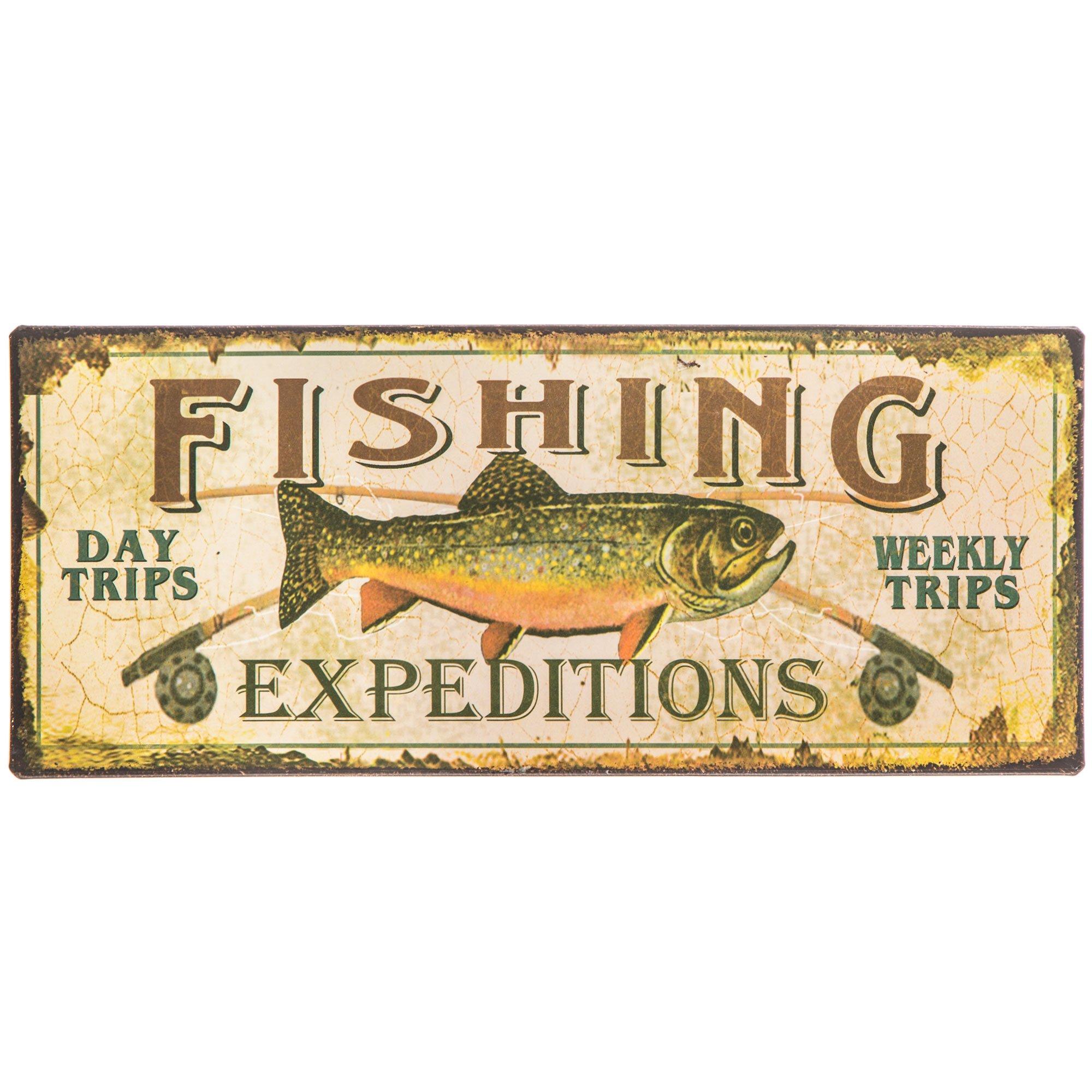Fishing Expeditions Metal Sign, Hobby Lobby