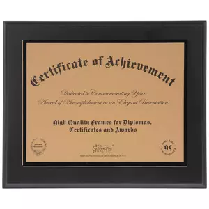 Fox Valley Traders 2024 Graduation Frame with Diploma and Cap Design - Black Wooden Frame - 11 1/2 x 6 1/4