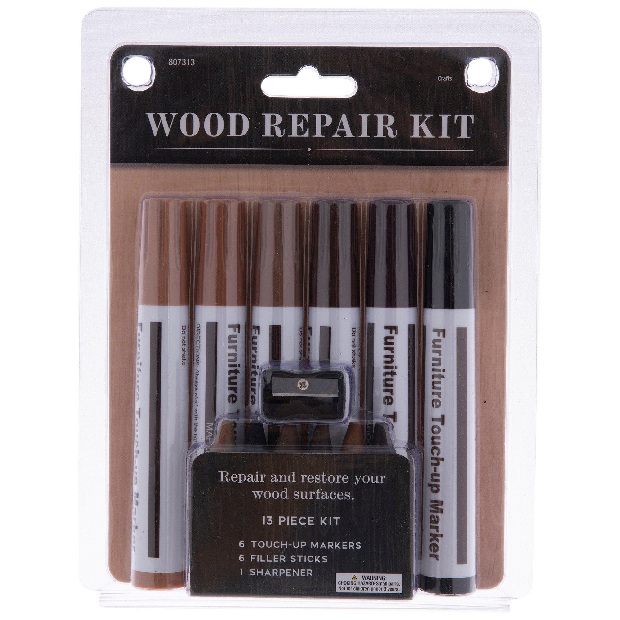 Brown & Black Wood Repair Markers - 13 Piece Set