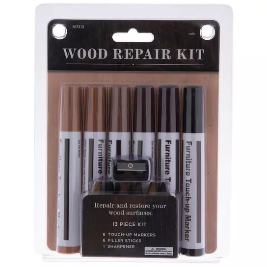 Furniture Repair Kit Wood Markers - 13 - Markers And Wax Sticks With  Sharpener Kit, For Scratches