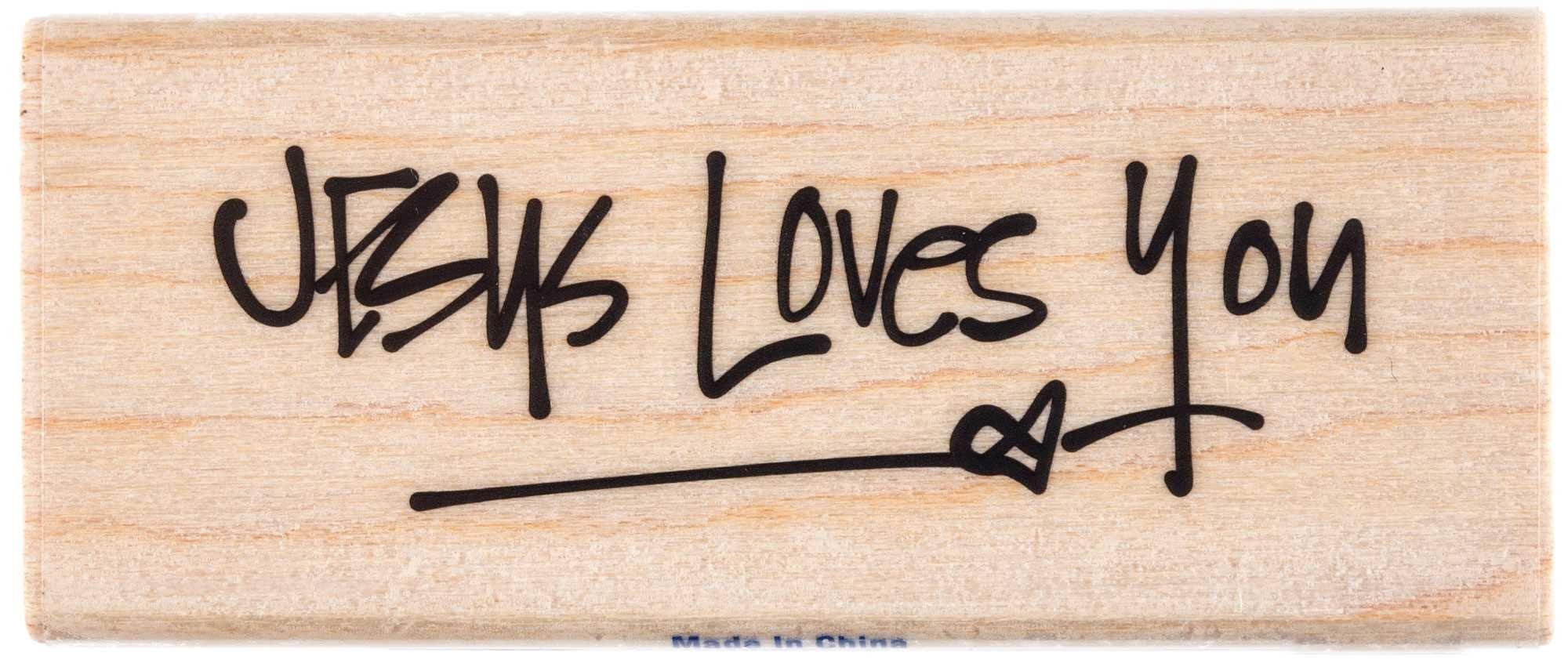 Jesus Loves You Rubber Stamp | Hobby Lobby | 807941
