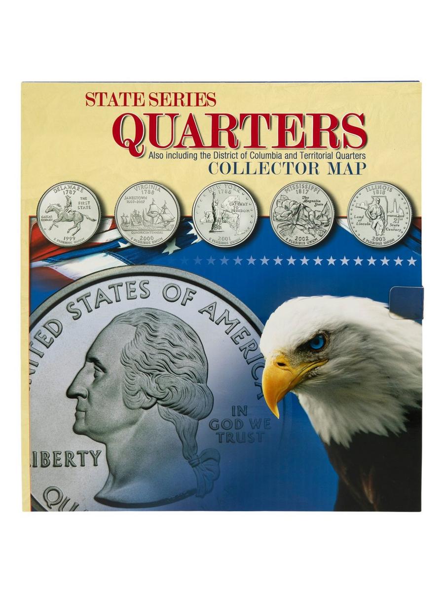 State Series Quarters Collector Map - 1999 - 2009 | Hobby Lobby 