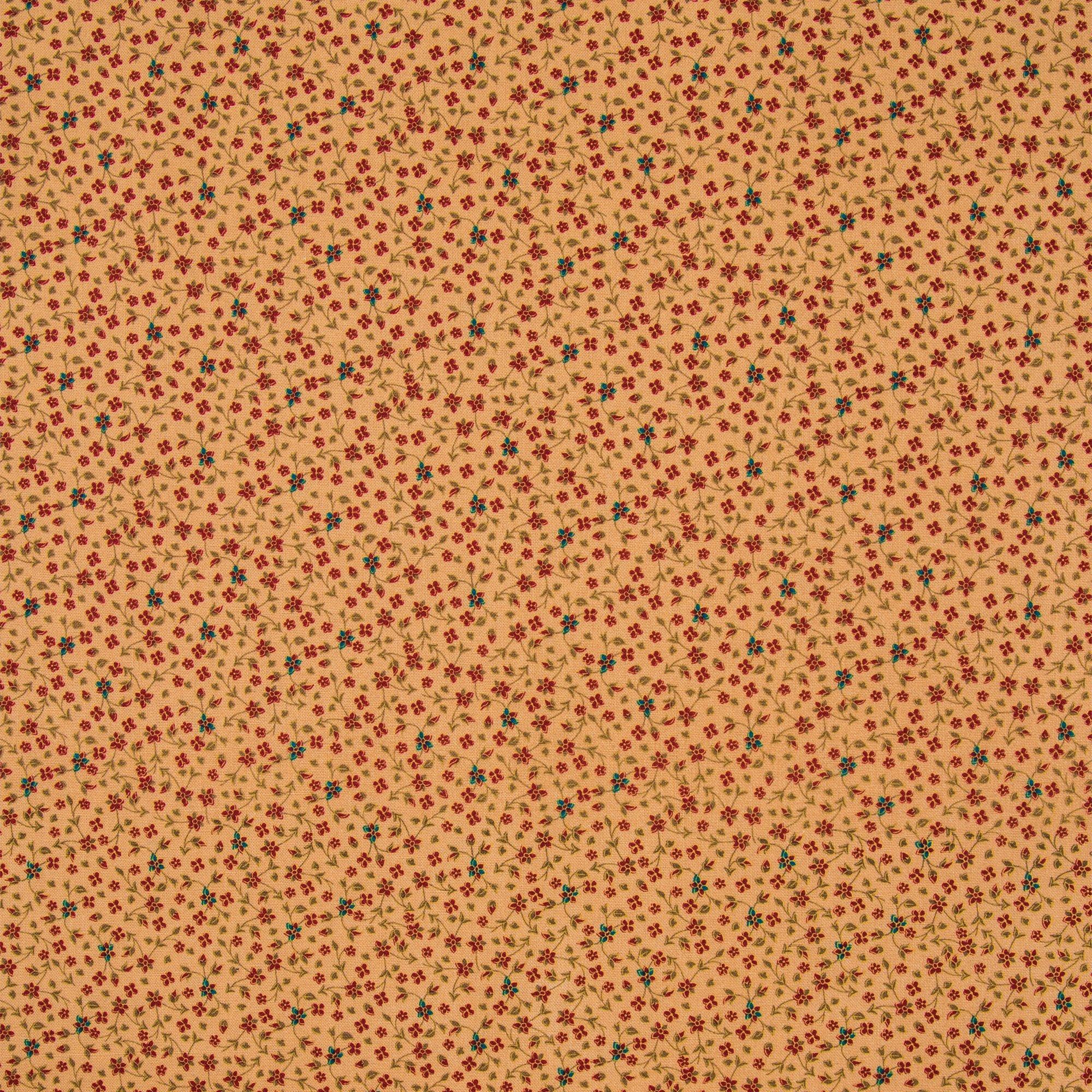 Light Brown & Red Tiny Floral Cotton Calico Fabric | Hobby Lobby | 808949