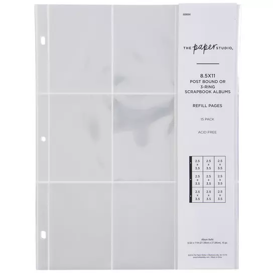 Album Refill Pages - 8 1/2 x 11, Hobby Lobby