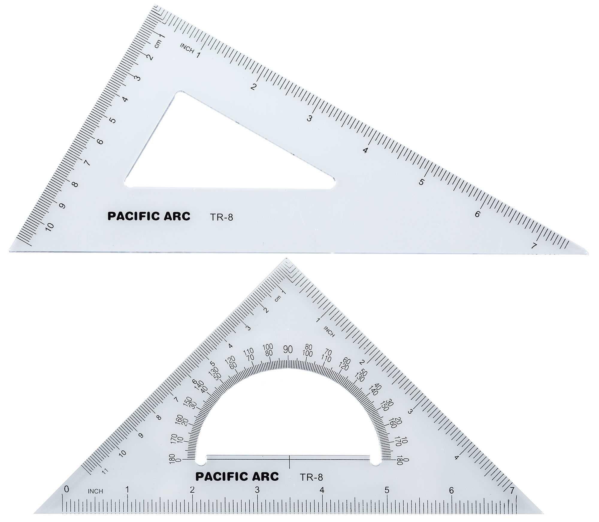 C&T Publishing CTP Ruler Clearview Ruler 60 Degree Triangle 8