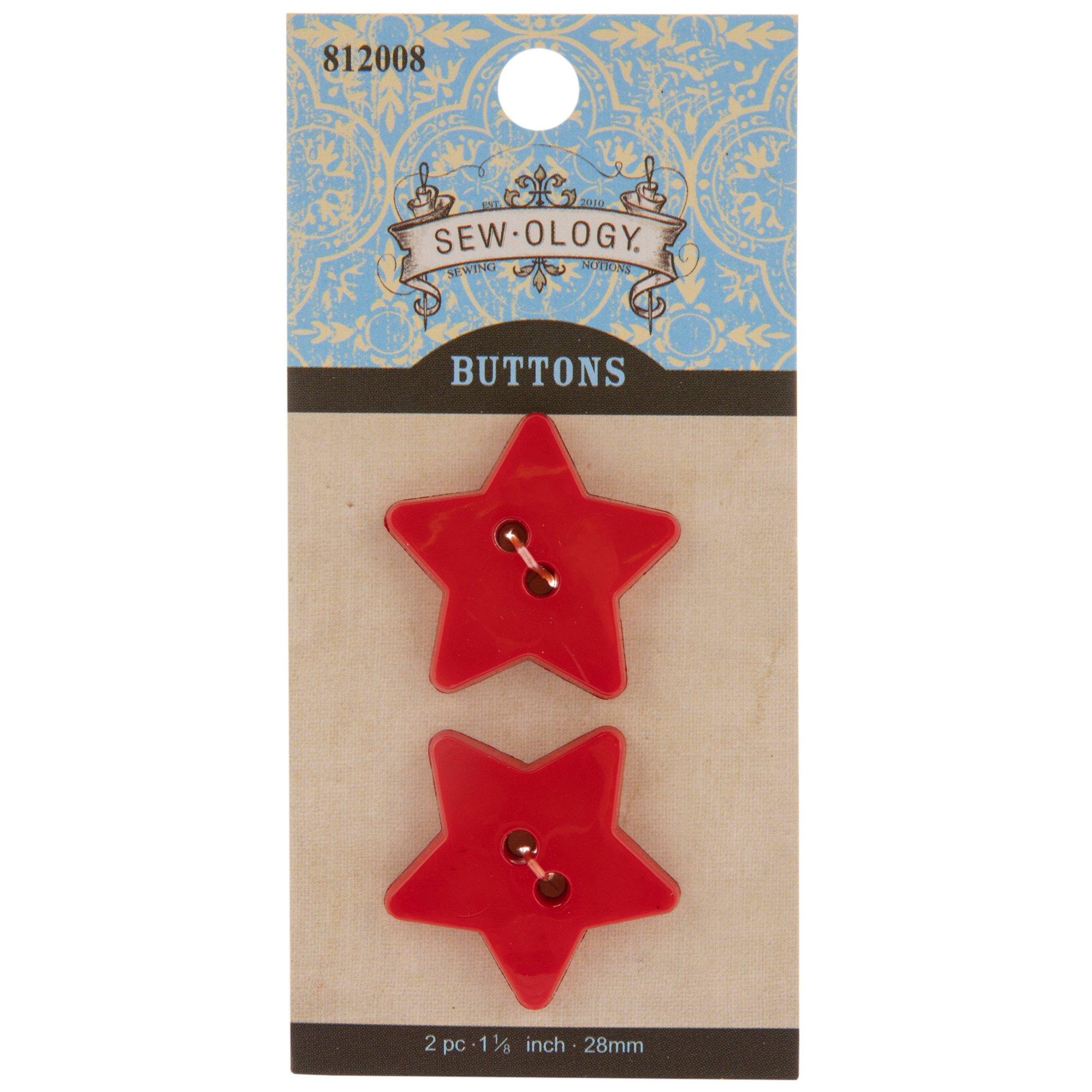 Rusty Star Buttons (Pack of 6)