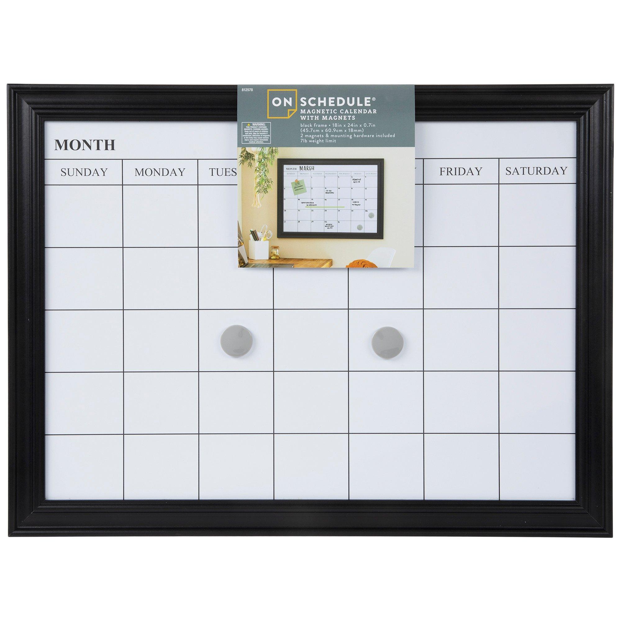 2-in-1 Dry Erase Calendar Combo Board w/ Marker & Magnet