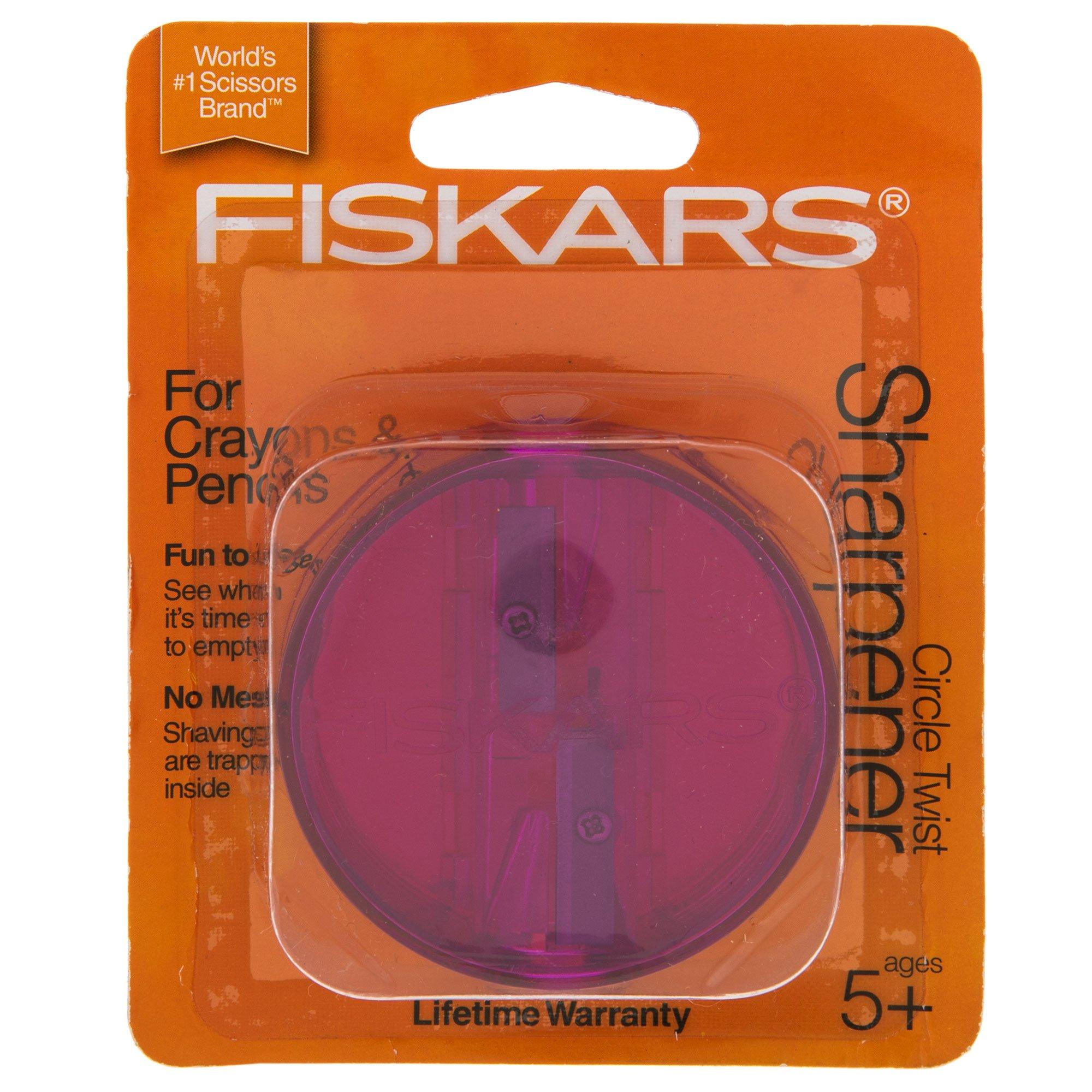 Fiskars Mess-Less Pencil and Crayon Sharpener (Color Received May