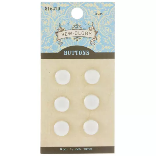 Black Faux Leather Shank Buttons - 19mm, Hobby Lobby