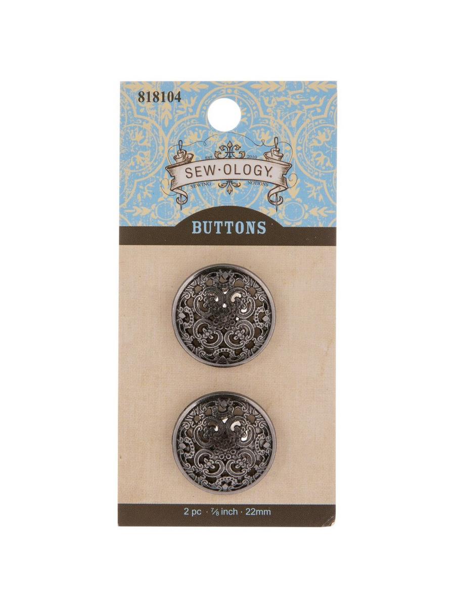 PEPPERLONELY 10pc Dark Gray Coconut Shell Buttons | 2-Hole, 25mm (1 Inch) For Sewing & Crafts