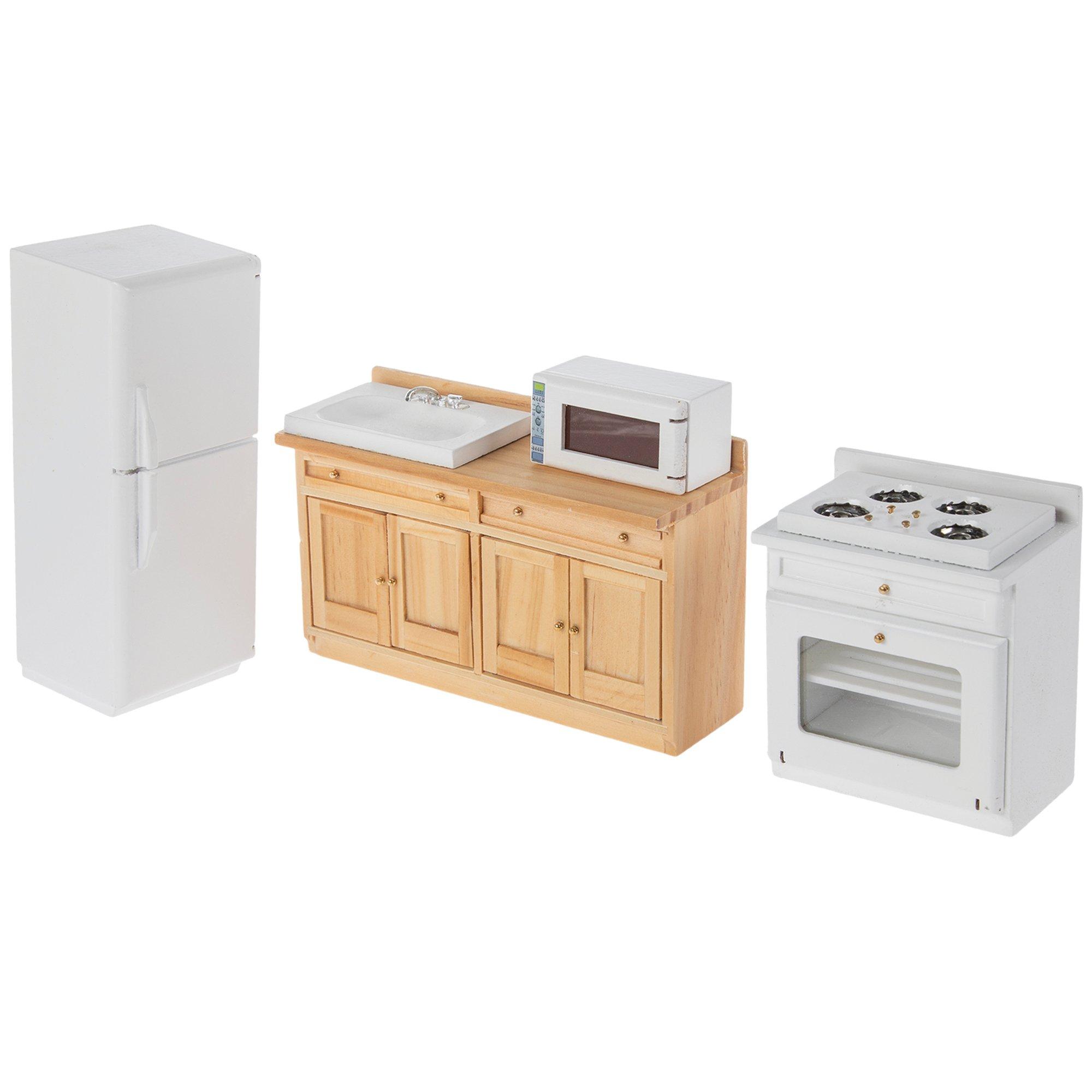 Miniature Microwave Oven Dollhouse Kitchen, Miniatures, 1:12 Scale,  Dollhouse Furniture, Wooden Decorations 