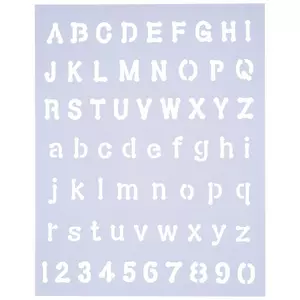 Fancy Serif Uppercase Alphabet & Number Adhesive Stencils, Hobby Lobby