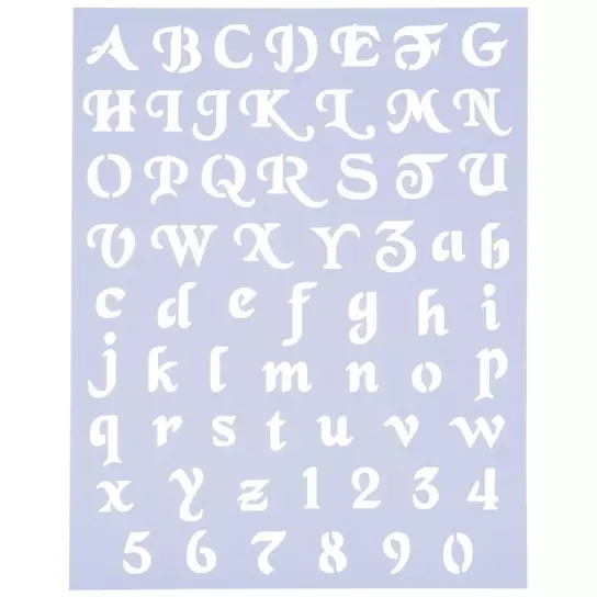 Script Alphabet Stencils, Hobby Lobby