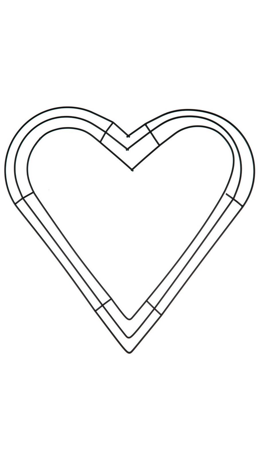 Heart Metal Wire Wreath Frame 12