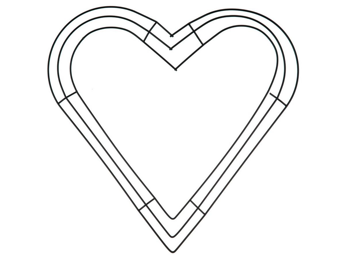 Heart Metal Wire Wreath Frame 12