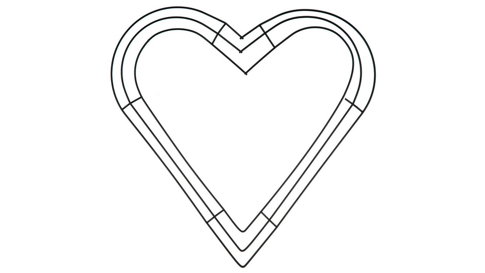 Heart Metal Wire Wreath Frame 12