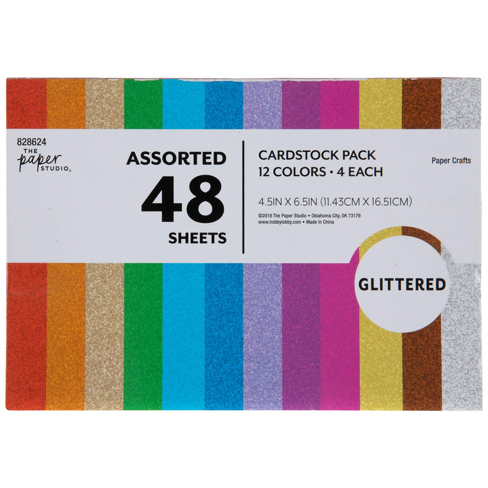 Glittered Cardstock Paper Pack Hobby Lobby 828624